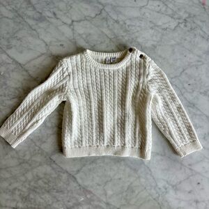 Janie and Jack Ivory Cable Knit Sweater